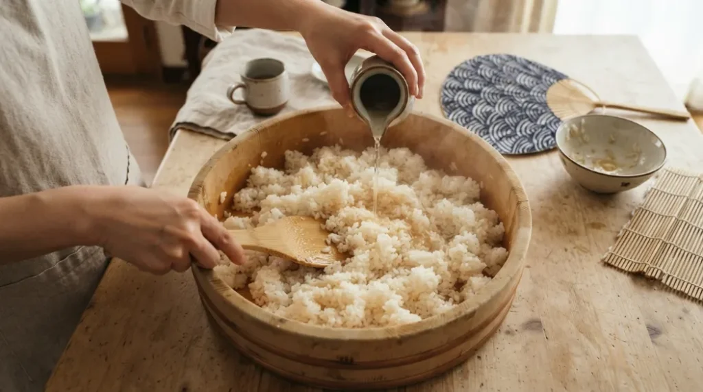 Cómo aliñar y enfriar el arroz para sushi sin aplastarlo