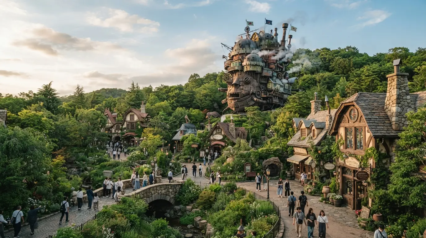 Ghibli Park en Aichi, Japón, durante una visita al parque