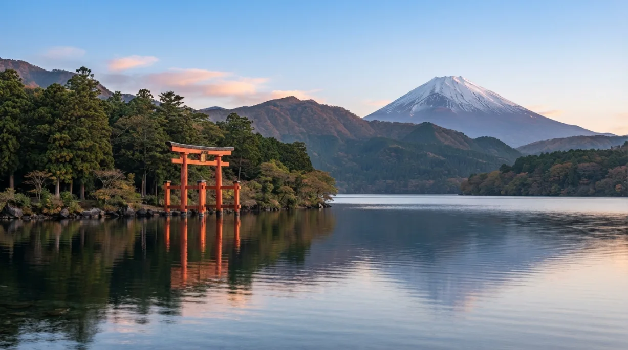 Lago Ashi y monte Fuji en Hakone, excursión desde Tokio