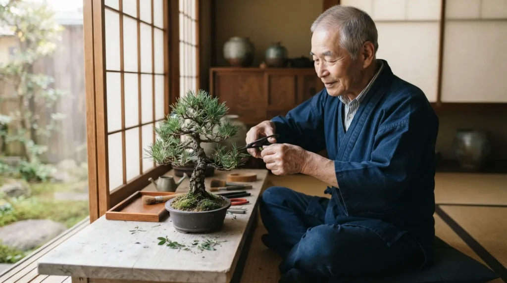 Persona disfrutando de una rutina cotidiana asociada al concepto japonés de ikigai