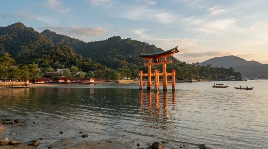 Torii de Miyajima durante un itinerario de dos semanas por Japón