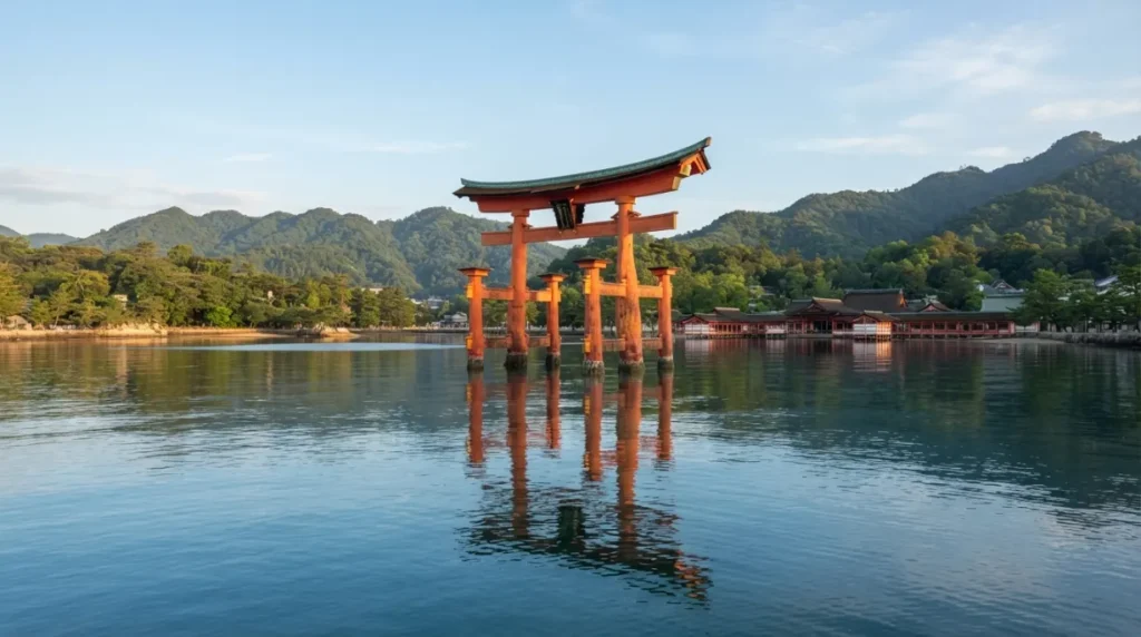 Torii flotante de Miyajima durante la marea alta