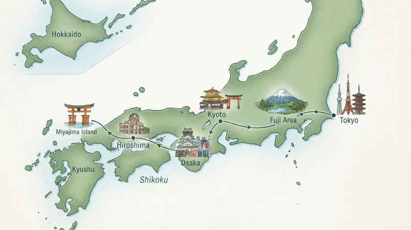 Ruta por Japón con Tokio, Kioto, Osaka, Hiroshima y Miyajima