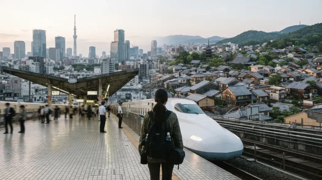 Tren bala conectando Tokyo con Kyoto